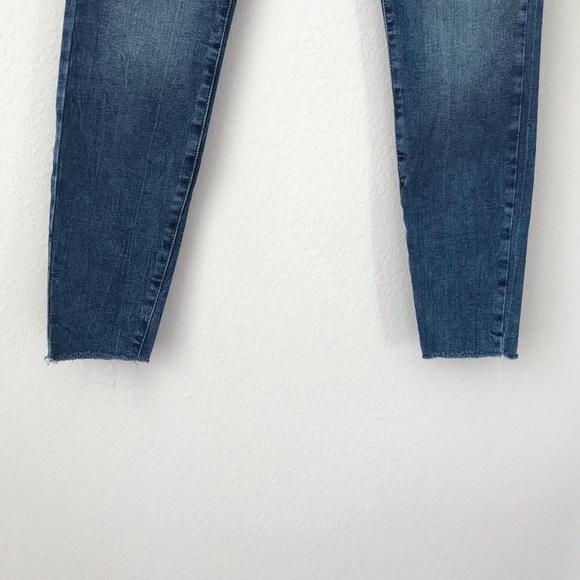 Forever 21 High Waist Raw Hem Floral Embroidered Skinny Jeans - Picture 5 of 8